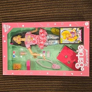 Signature Barbie Rewind Doll, Movie Night, 80s Ed, New in Box, Slight Box Damage